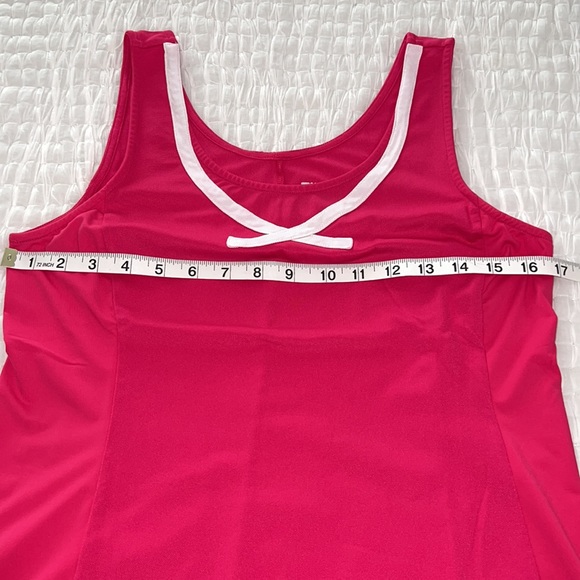 Fila Bright Pink w/white Detail tennis tank , LG, Vintage - Picture 6 of 9